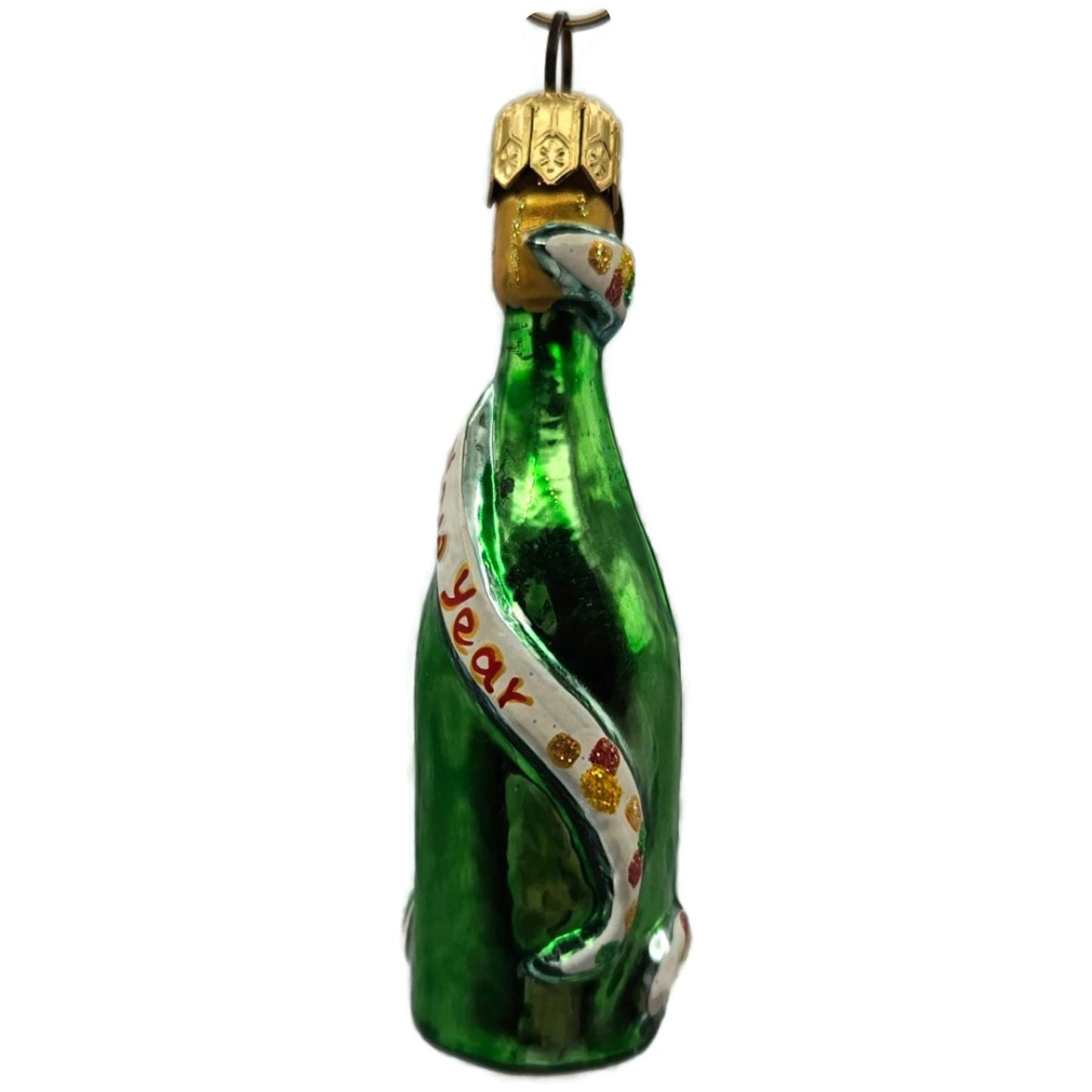 Christopher Radko 2000 Cheers Green Champagne Bottle New Year Ornament 99-285-0