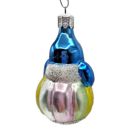 Christopher Radko Munchkin Fat Lady Striped Glass Christmas Ornament 90-035-1