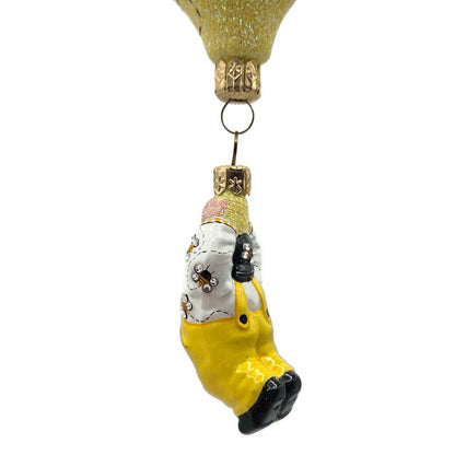 Patricia Breen Miniature Balloon Boy Bees Yellow Spring Christmas Tree Ornament