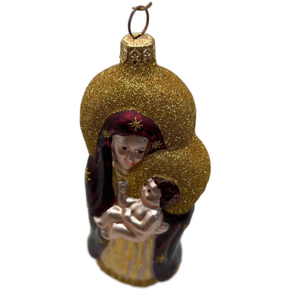 Patricia Breen Madonna of The Sun Bordeaux Stars Religious Christmas Ornament