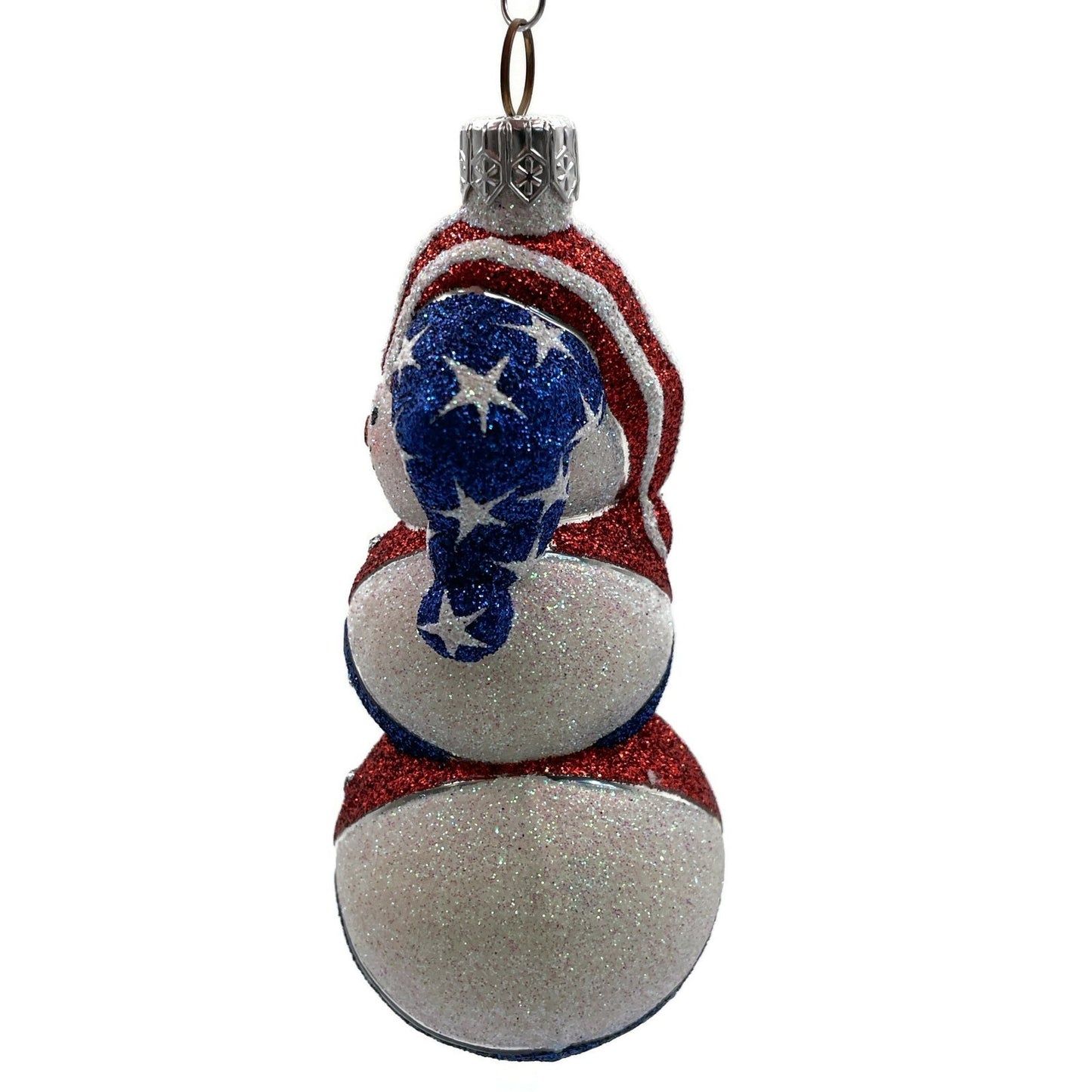 Patricia Breen Harlequin Snowman Patriotic Stars Stripe Christmas Tree Ornament