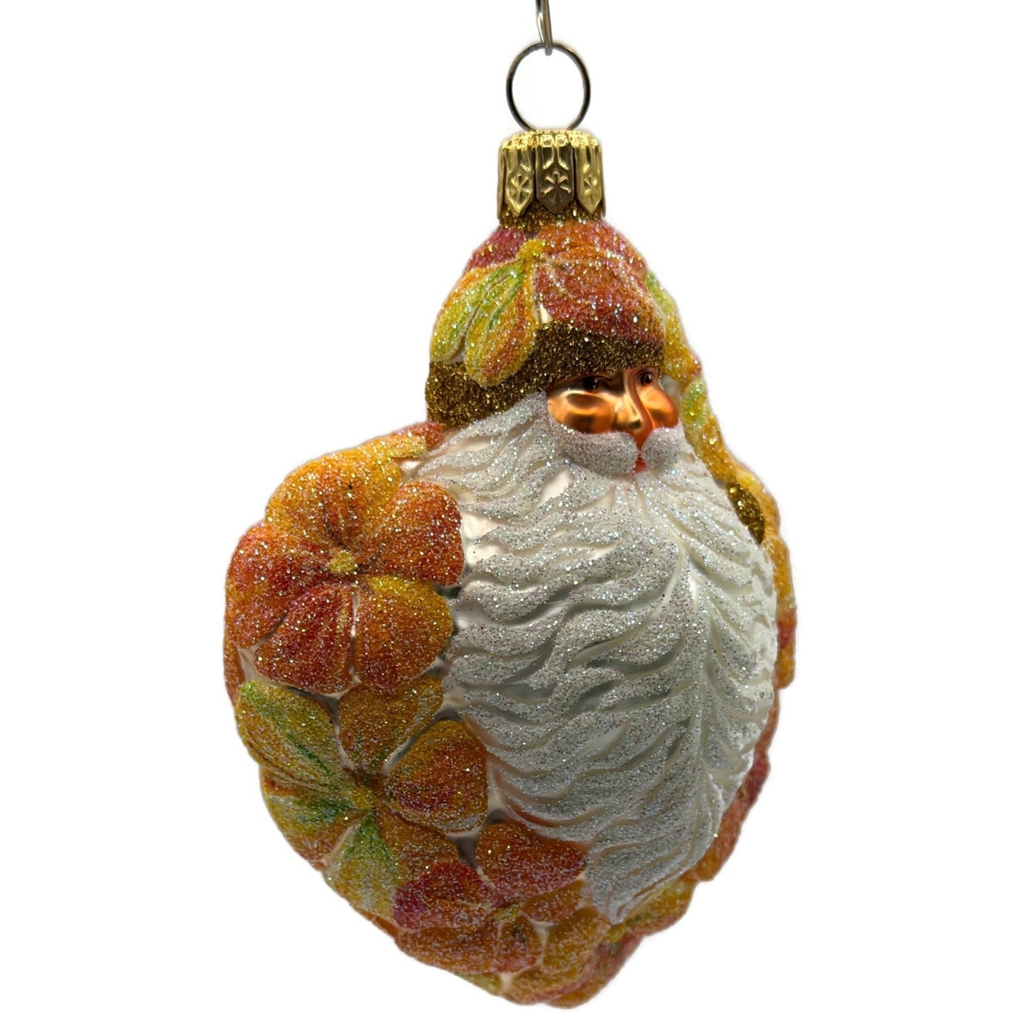 Patricia Breen Heart For Henry Nasturtium Orange Flower Santa Spring Ornament