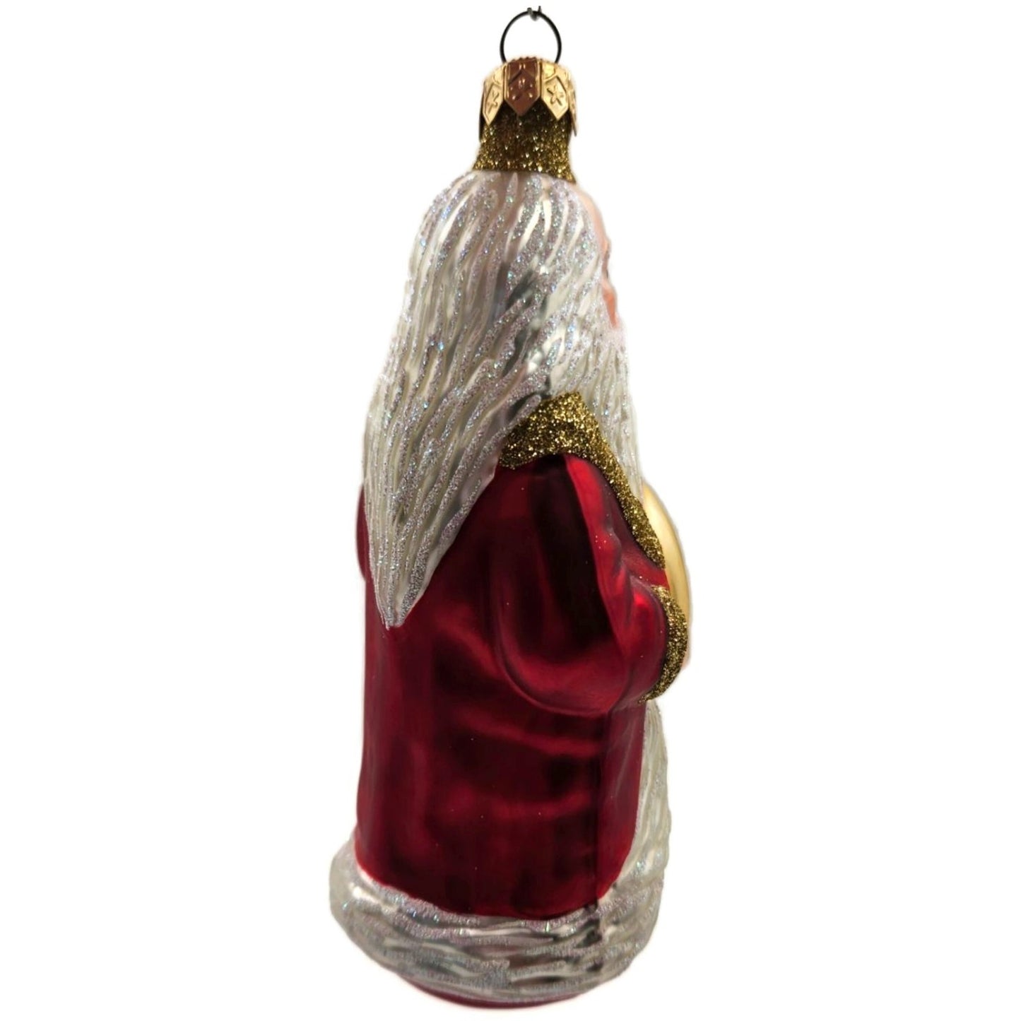 Patricia Breen Round Midnight Red Santa Claus Father Time Christmas Ornament