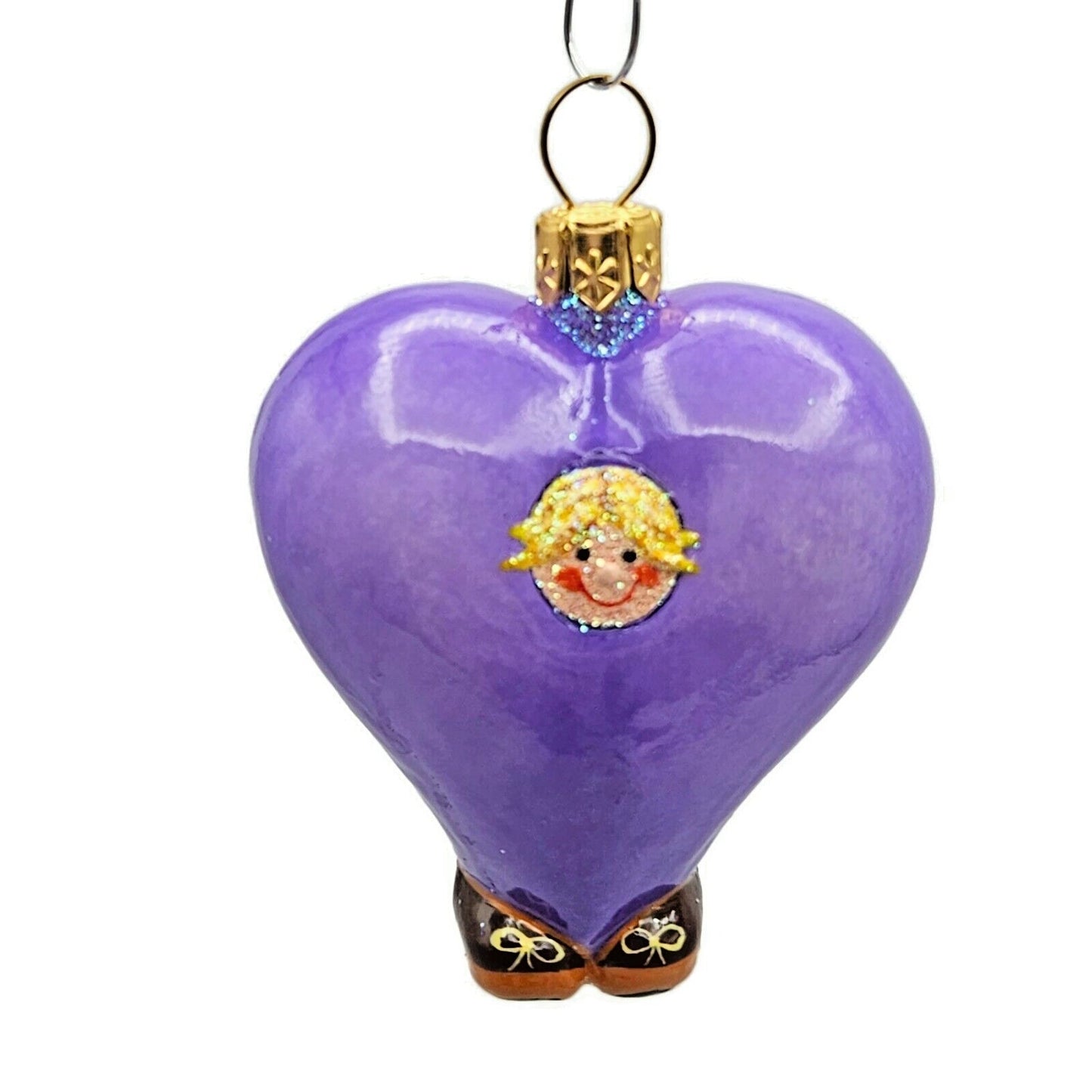 Patricia Breen Amour Masquerade Violet Heart Valentines Christmas Tree Ornament