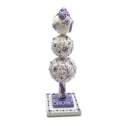 Patricia Breen Miniature Chameleon Finial Chinoiserie Lavender Tree Topper