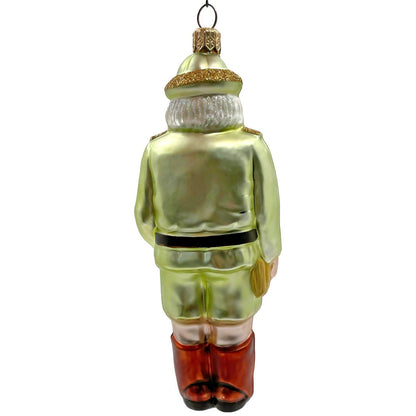Patricia Breen Safari Santa Claus Khaki Africa Green Christmas Tree Ornament