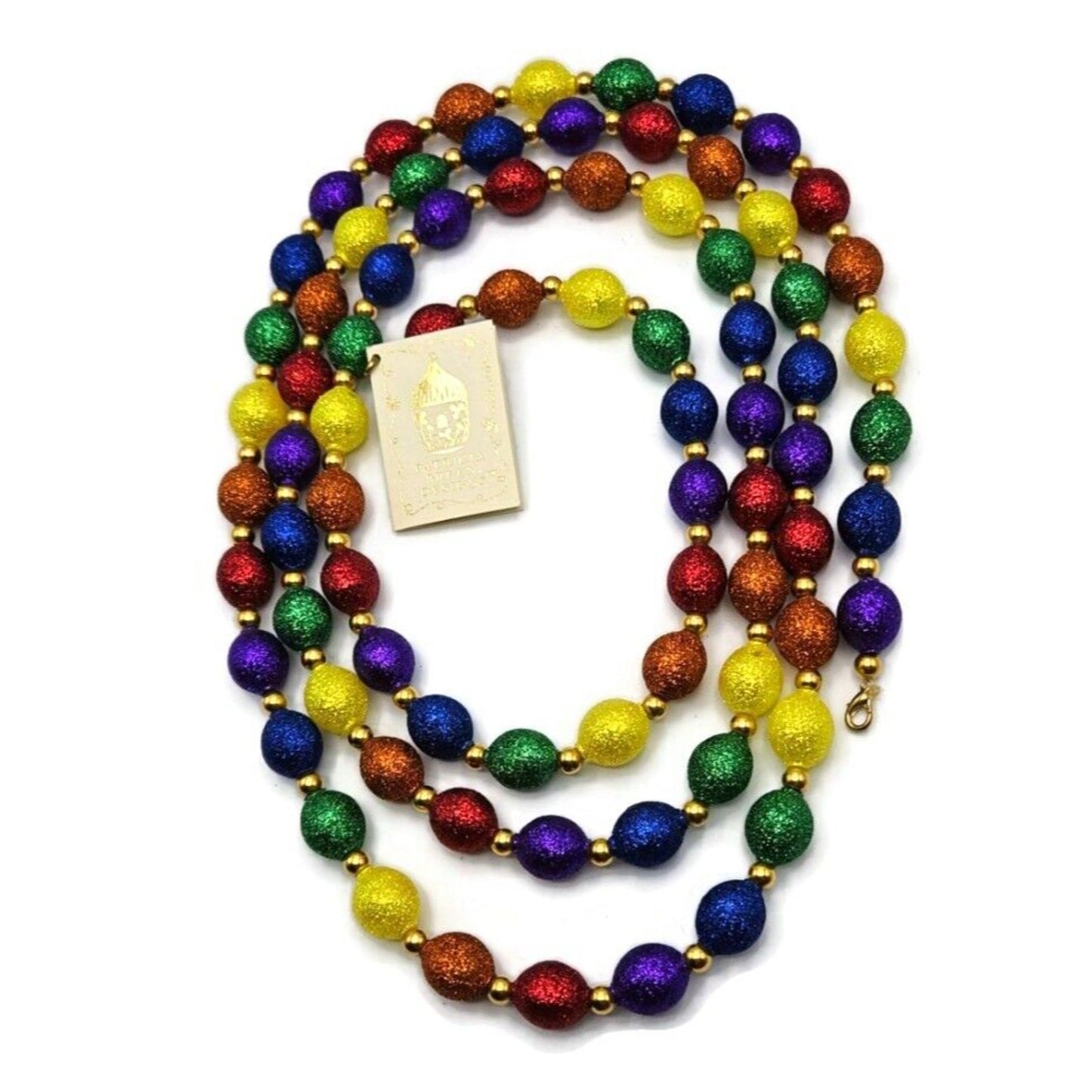 Patricia Breen Garland 2 Decorate Rainbow Christmas Holiday Bead Decoration