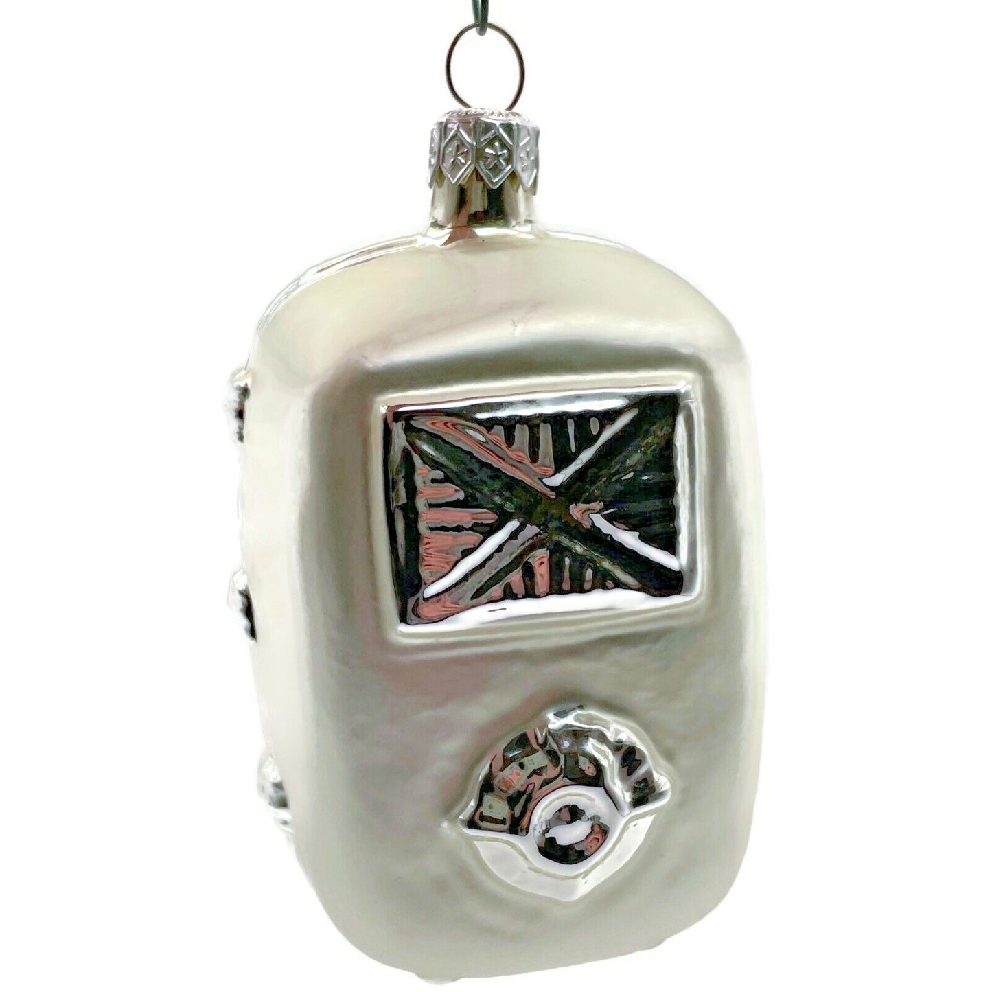 Patricia Breen Grandma Josies Fridge Pearl Silver Peace Heart Christmas Ornament