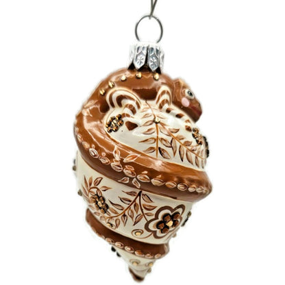 Patricia Breen Topping Chameleon Zalipie Bark Spring Christmas Tree Ornament
