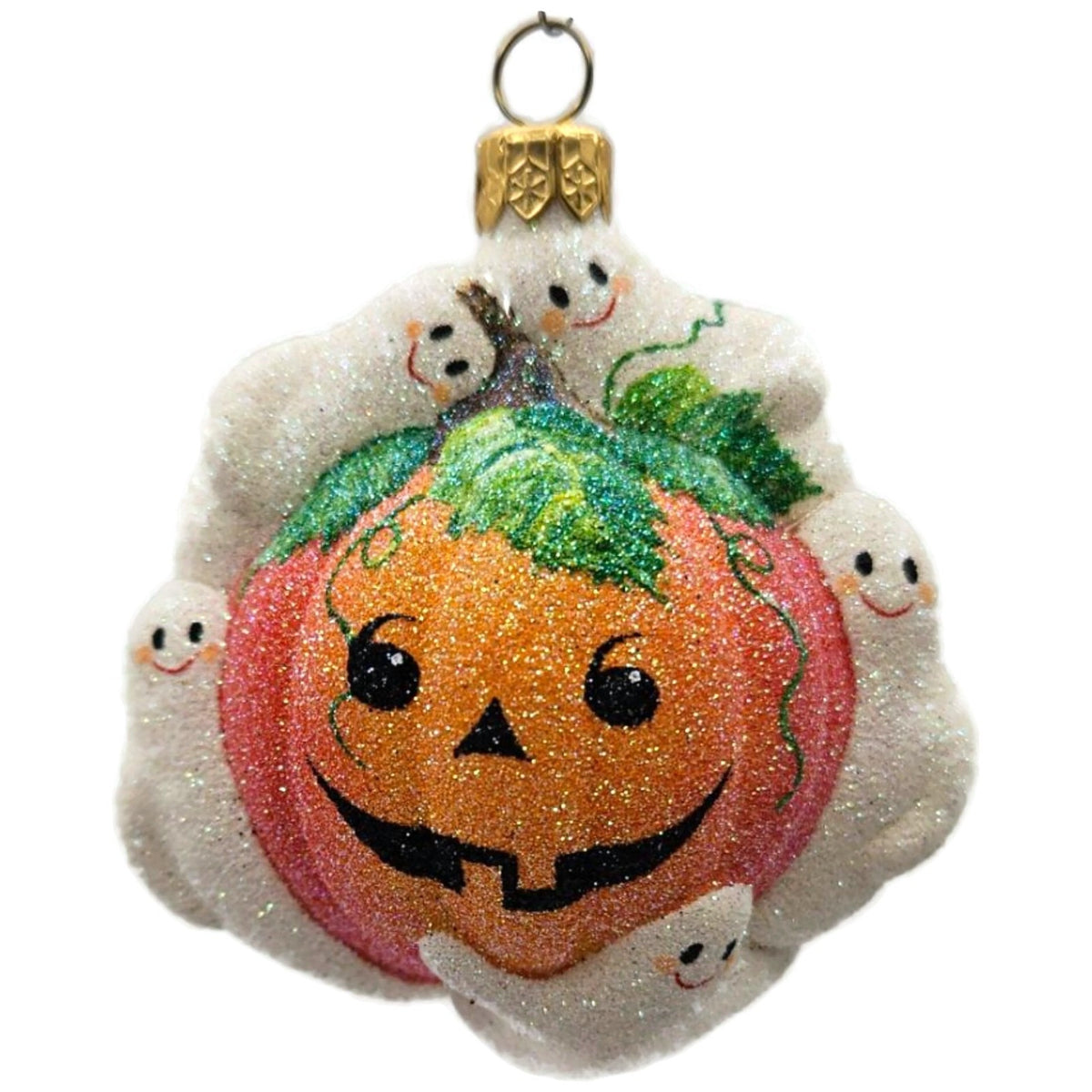 Patricia Breen Circle Of Spirits Pearl Ghosts Pumpkin Halloween Ornament 2410