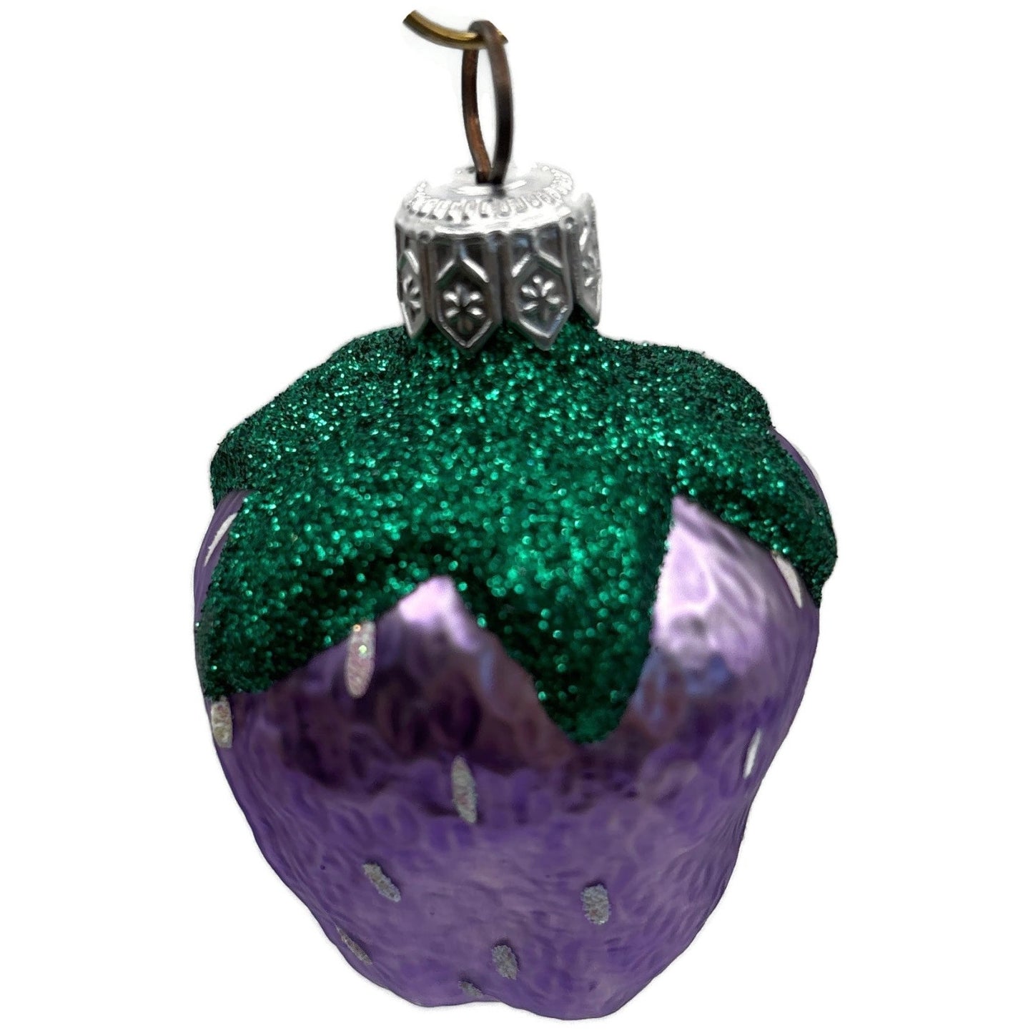 Patricia Breen Frosted Strawberry Lavender Spring Fruit Christmas Ornament CATZ