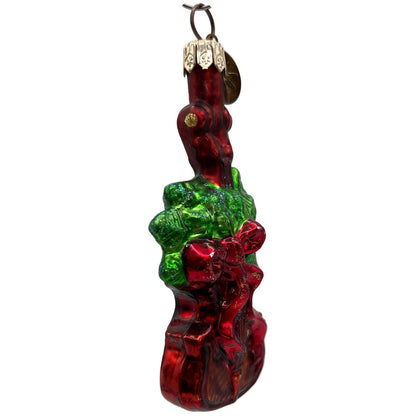 Christopher Radko Holiday Violin Gem Red Instrument Christmas Ornament 00-517-0