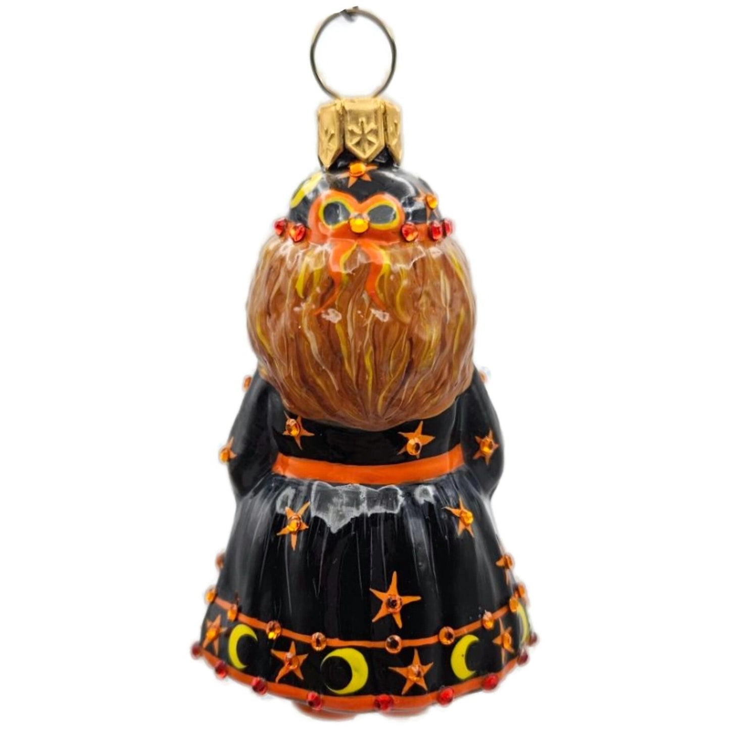 Patricia Breen A Bright Future Black Orange Moon Halloween Christmas Ornament