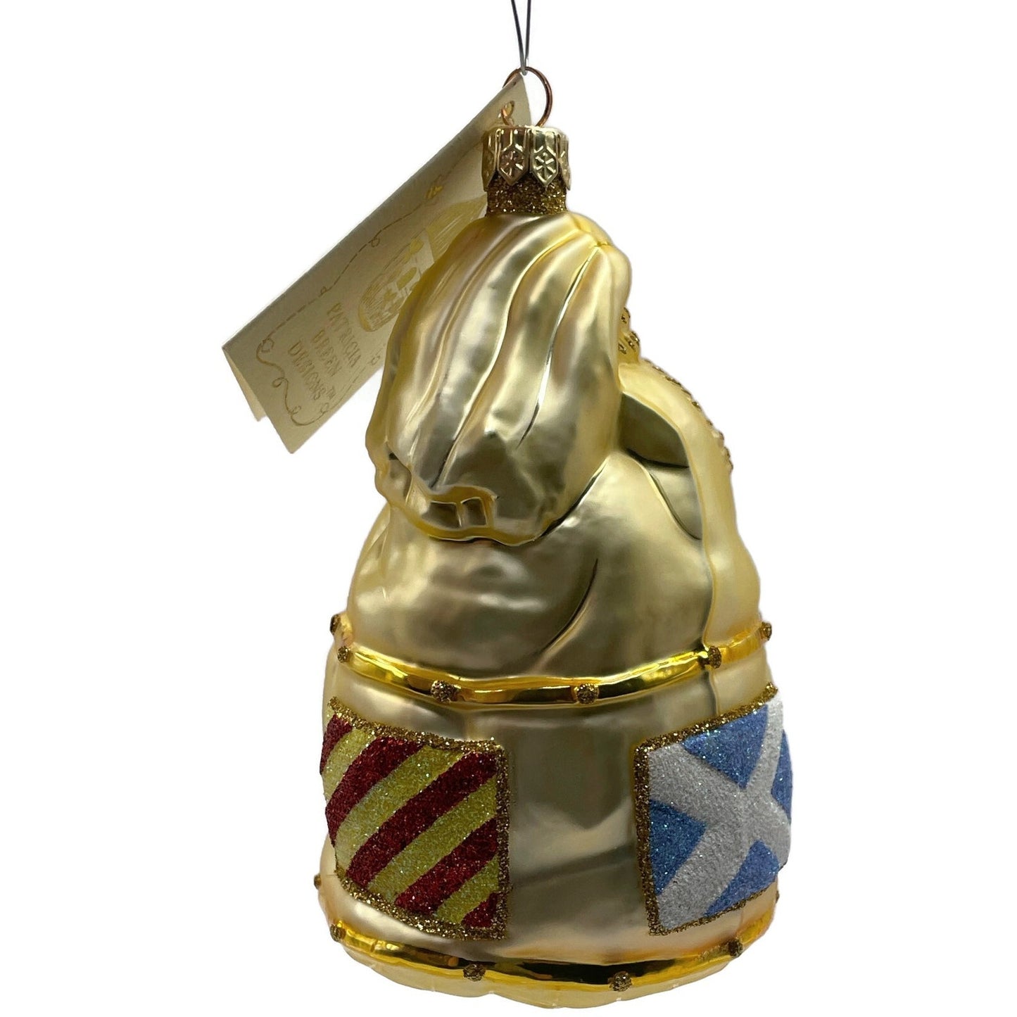 Patricia Breen Santas Duffel Bag Gold Flags Christmas Tree Decor Ornament