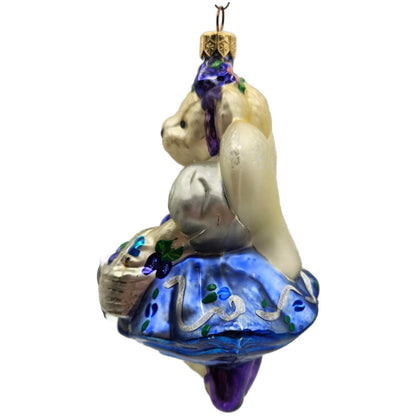 Christopher Radko Muffy Plum Fairy Bear Blue Christmas Tree Ornament 99-NAB-03