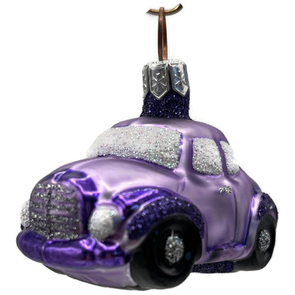 Patricia Breen Purple Car OOAK CO Christmas Ornament CATZ 9900CO