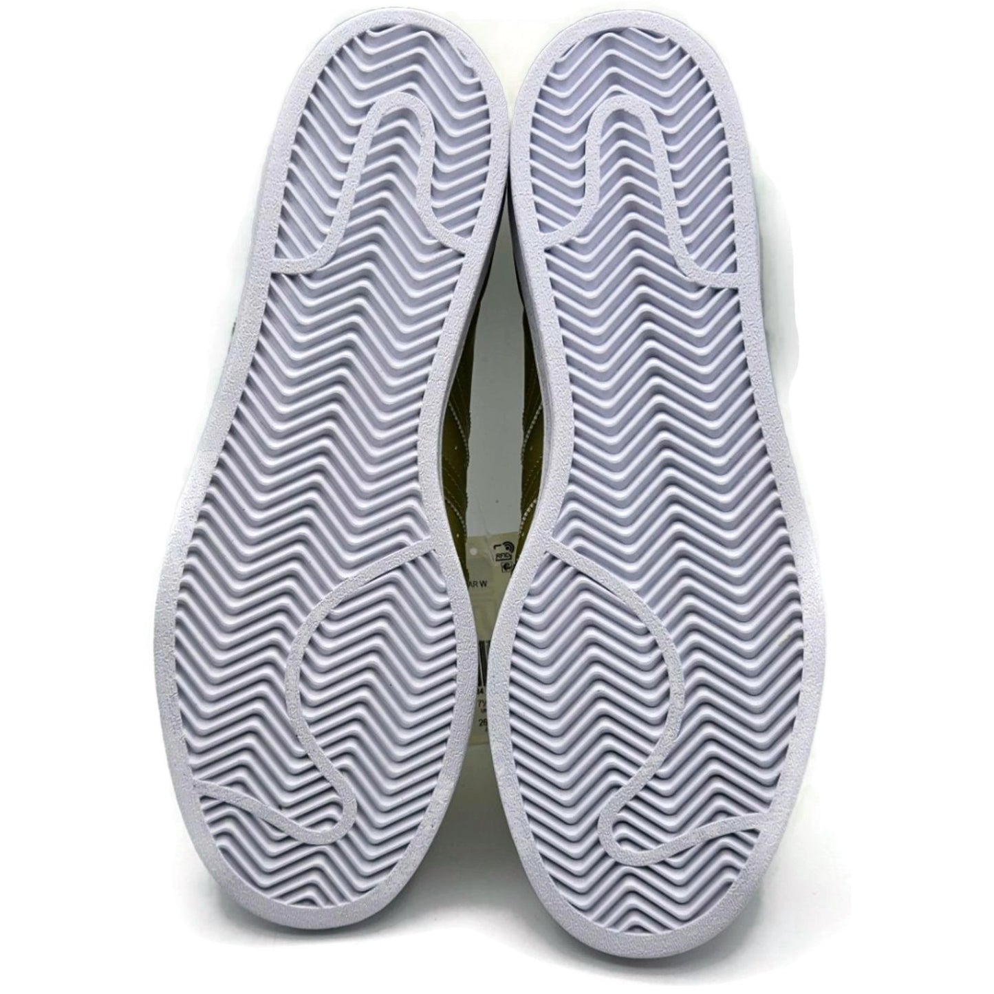 Adidas Superstar White Gold Metallic Leather Shoes Ladies Sz 9 Shell Toe FY1154