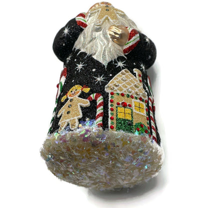 Patricia Breen Ornament Torun Santa Black Candy Canes Gingerbread Christmas Tree