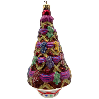 Christopher Radko Gingerbread Tree Ribbons Bows Christmas Ornament 98-457-0