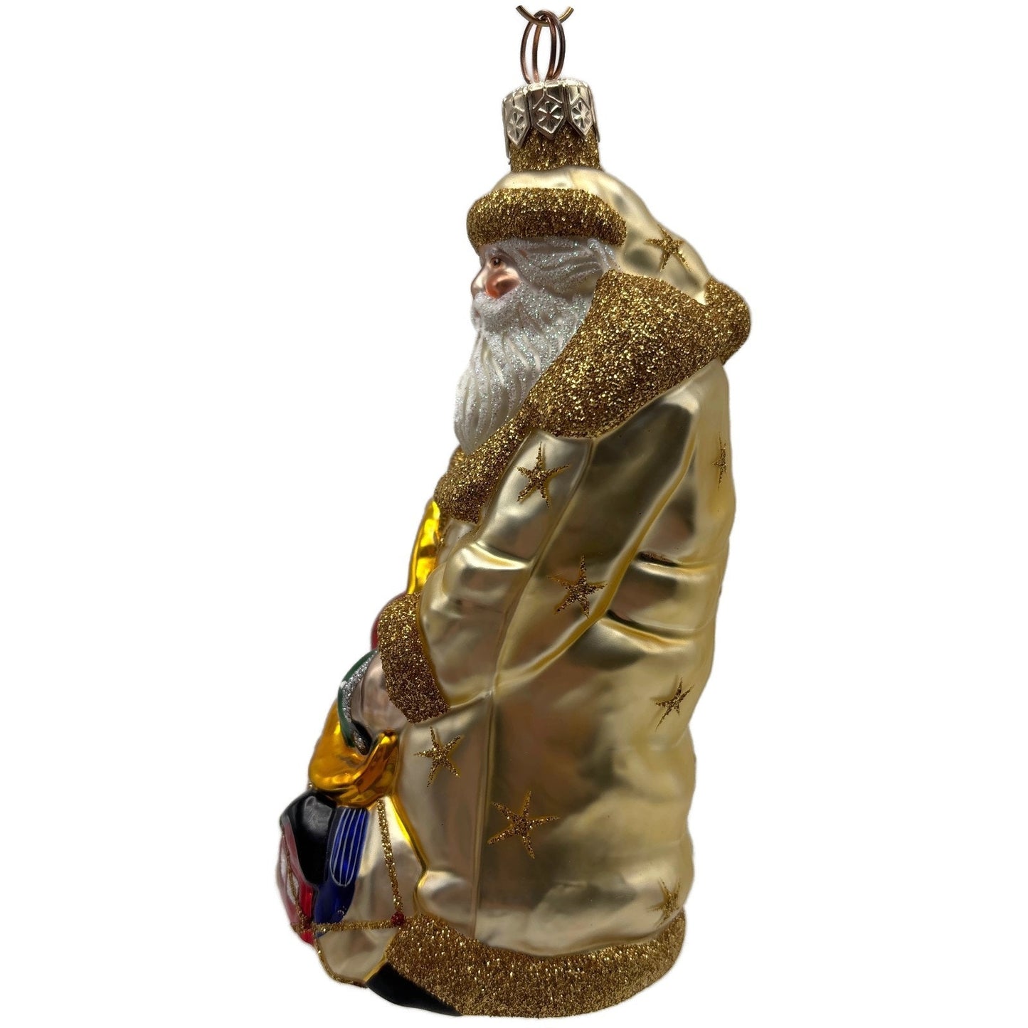Patricia Breen Presents Gold Stars Santa Claus Gifts Toys Christmas Ornament