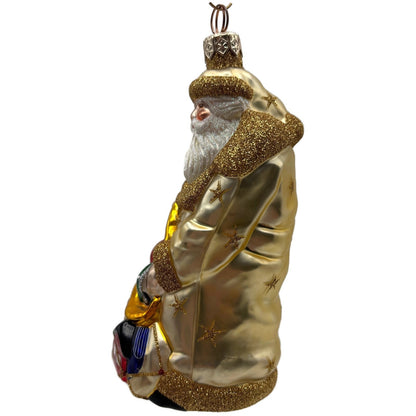 Patricia Breen Presents Gold Stars Santa Claus Gifts Toys Christmas Ornament