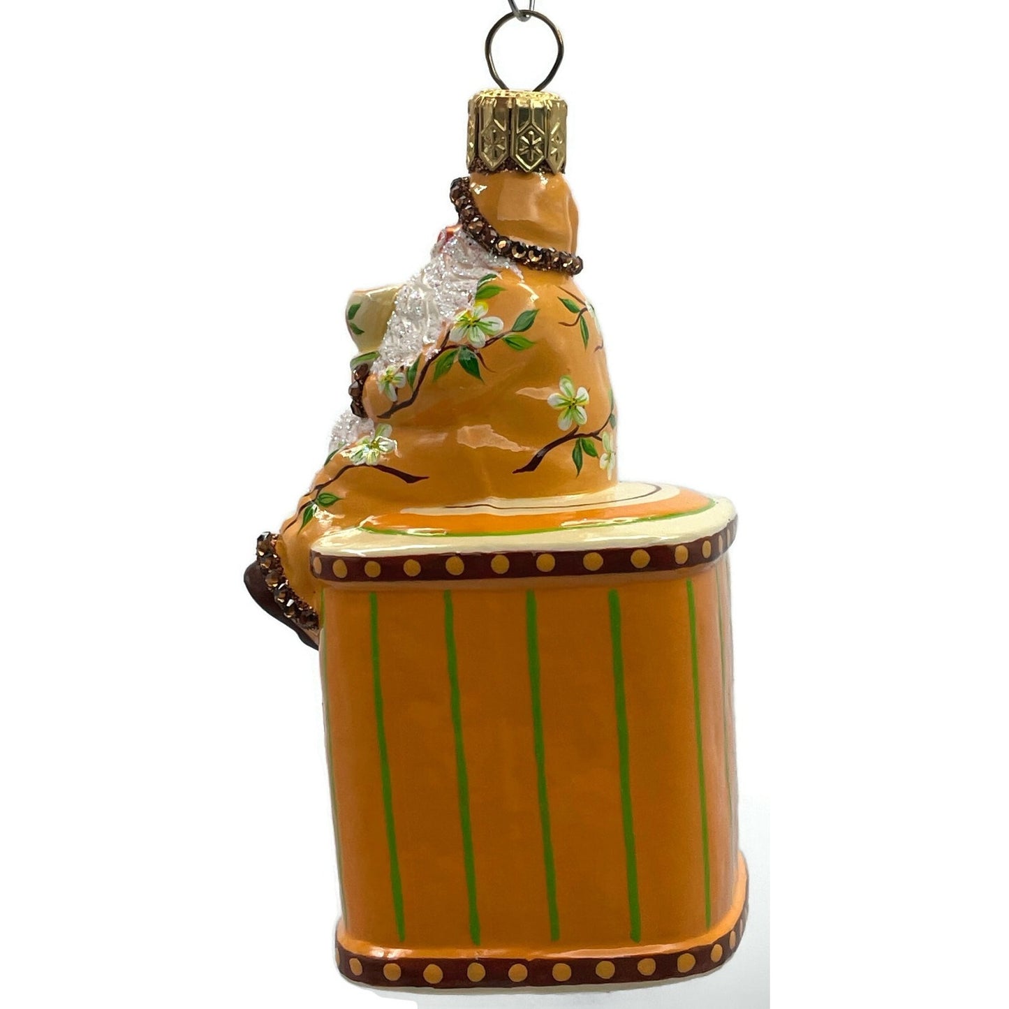 Patricia Breen Tea Time Santa Orange Spice Spring Christmas Holiday Ornament