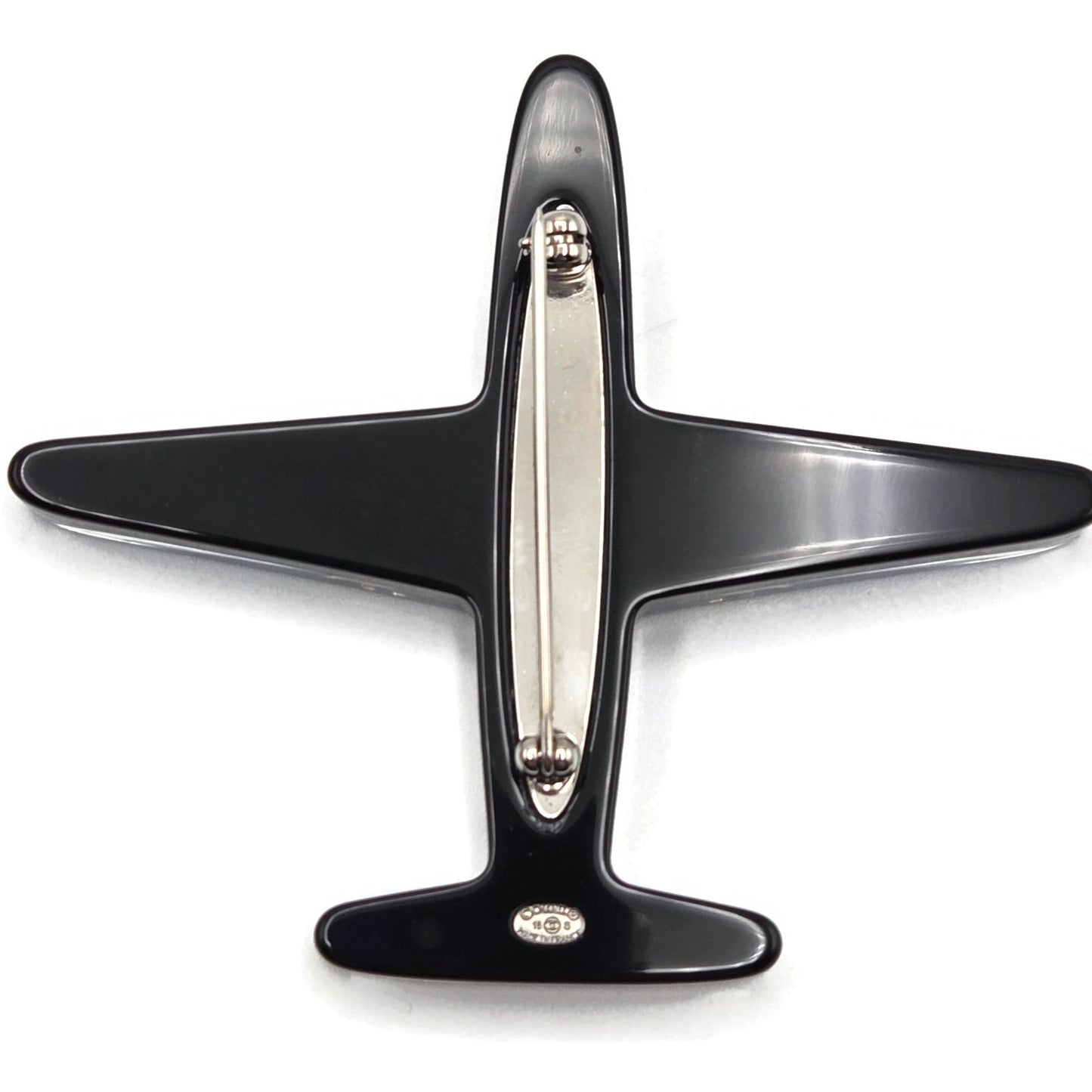 Chanel CC Logo Ski Brooch Black White Gold Snowflake Star Trees 2018 18B Rare