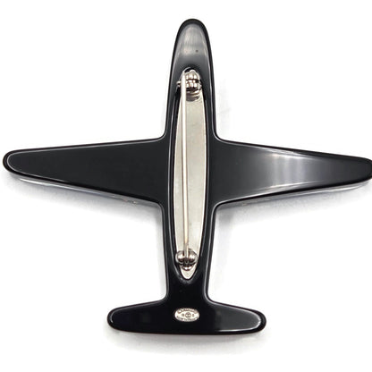 Chanel CC Logo Ski Brooch Black White Gold Snowflake Star Trees 2018 18B Rare