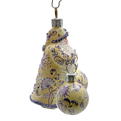 Patricia Breen Balance Chinoiserie Violet Santa Claus Spring Christmas Ornament