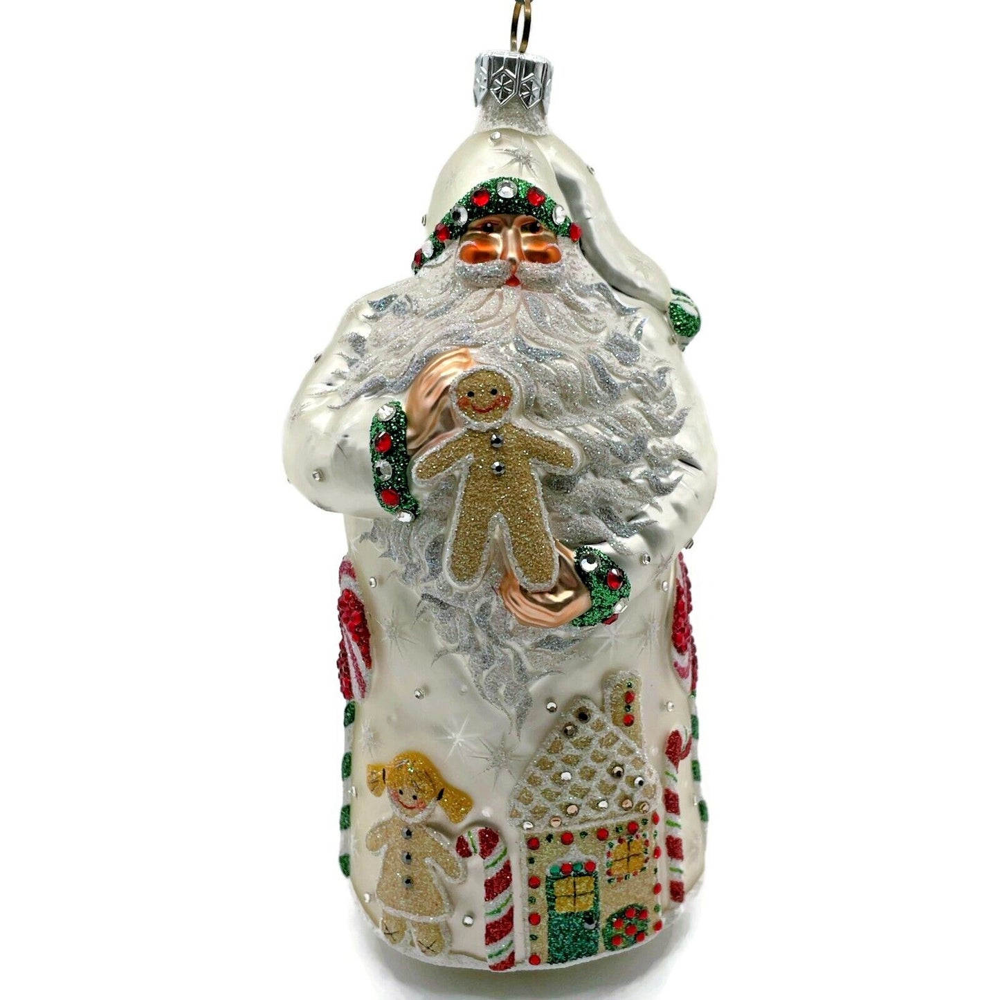 Patricia Breen Torun Santa Pearl Candy Canes Gingerbread Christmas Tree Ornament
