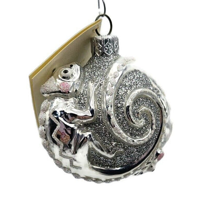 Patricia Breen Once Again for James Silver Chameleon Christmas Tree Ornament