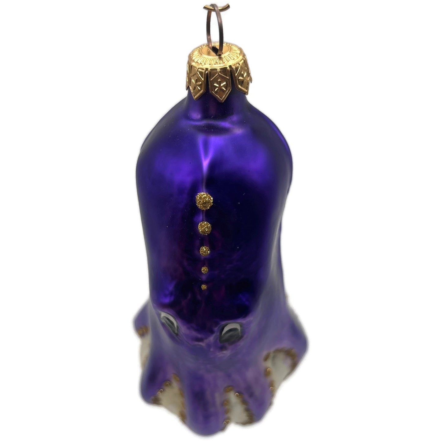 Patricia Breen Olivier Octopus Purple Gold Aquatic Christmas Ornament OOAK