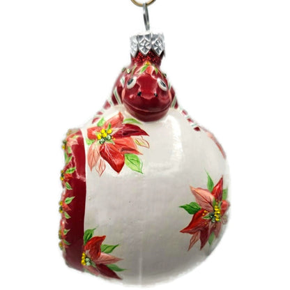 Patricia Breen Happy Holidays Hamish Poinsettia Chameleon Christmas Ornament