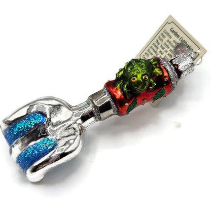 OWC Garden Cultivator Rake Frog Yard Work Glass Old World Christmas Ornament