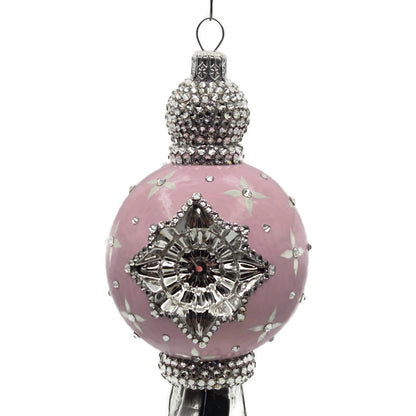 Patricia Breen La Neige Pink Silver Reflector Christmas Tree Ornament CATZ Drop