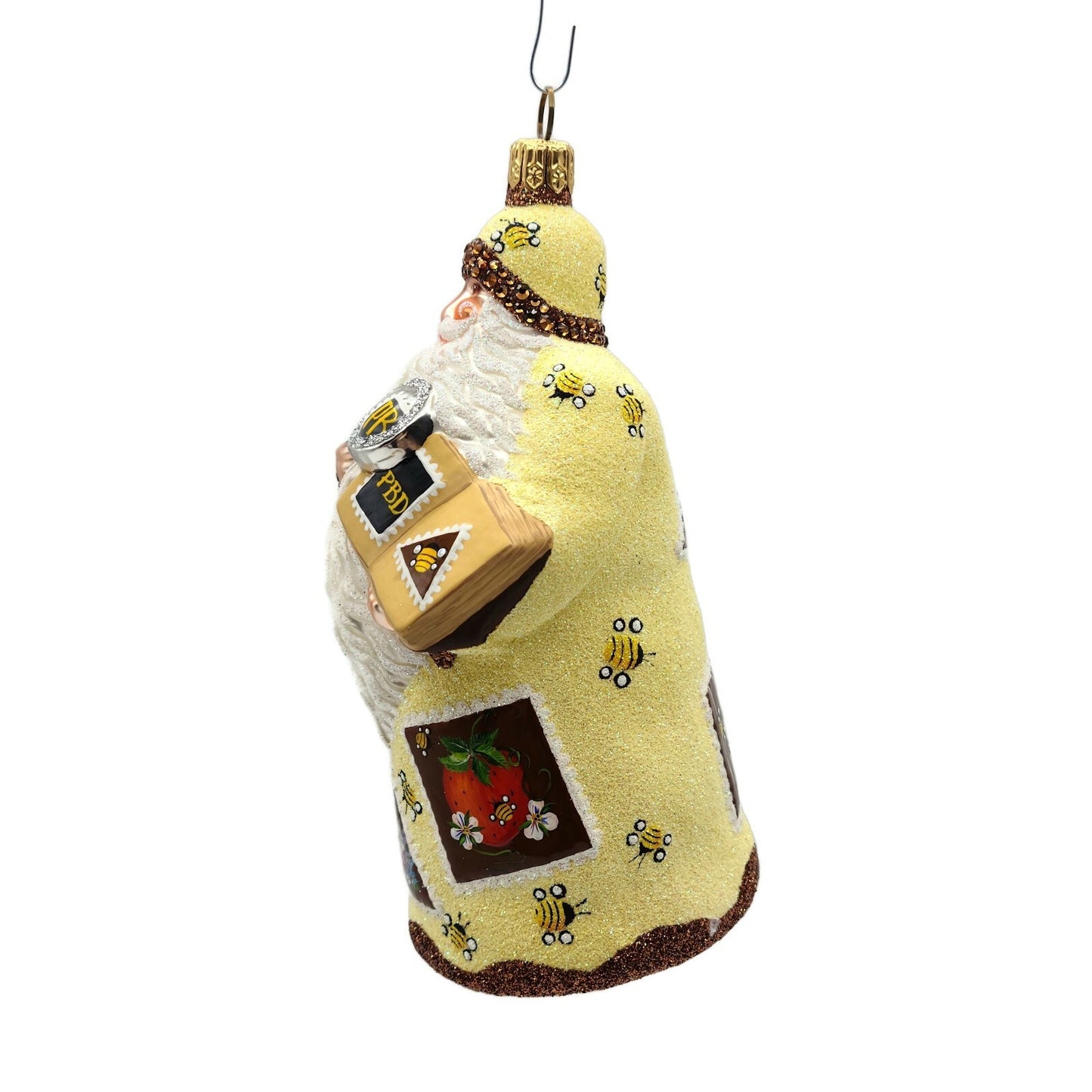 Patricia Breen Evans Santa Claus Bees Bug Stamps Christmas Holiday Tree Ornament