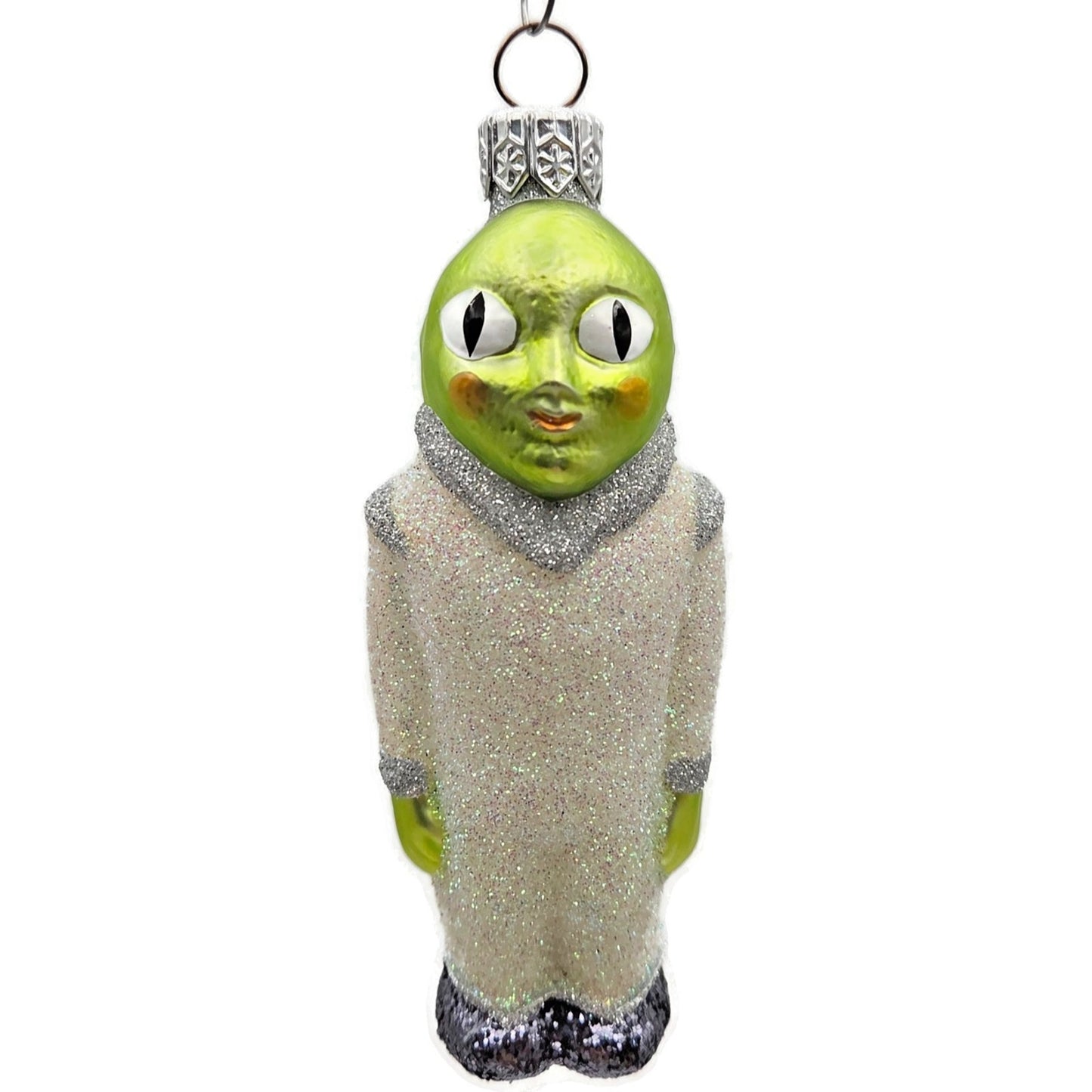 Patricia Breen A Walk on the Moon Alien Glittered Suit Shoes Christmas Ornament