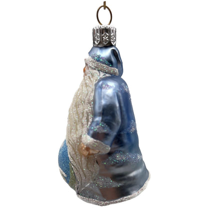 Patricia Breen Ornamental Santa Angels Light Blue Clouds Christmas Tree Ornament