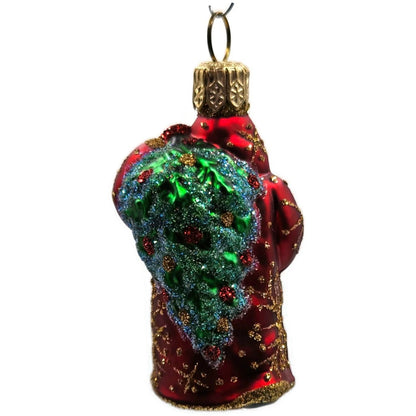 Patricia Breen Super Miniature Santa for Jason Red Snow Christmas Tree Ornament