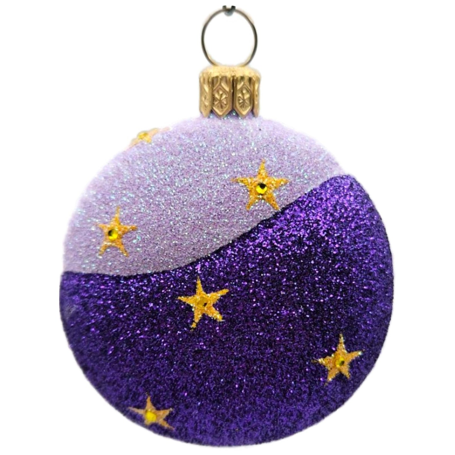 Patricia Breen Halloween Witch Medallion Jeweled Purple Moon Christmas Ornament
