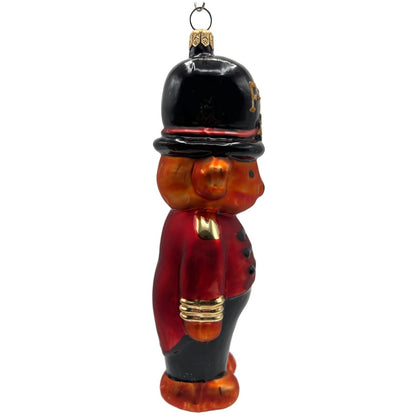 Christopher Radko FAO Schwarz Toy Soldier Bear Red Christmas Tree Ornament
