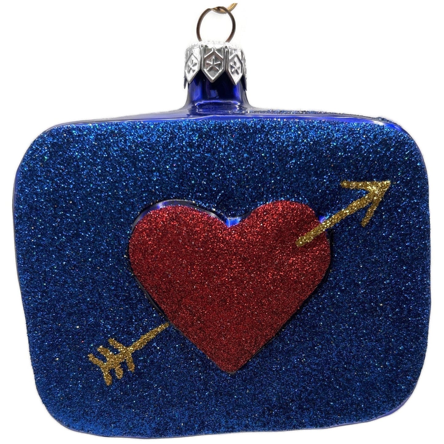 Patricia Breen To My Sweet Blue Shiny Back Valentines Christmas Tree Ornament