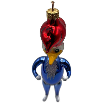 Christopher Radko Pecky Woodpecker Italian Glass Christmas Ornament 95-288-0