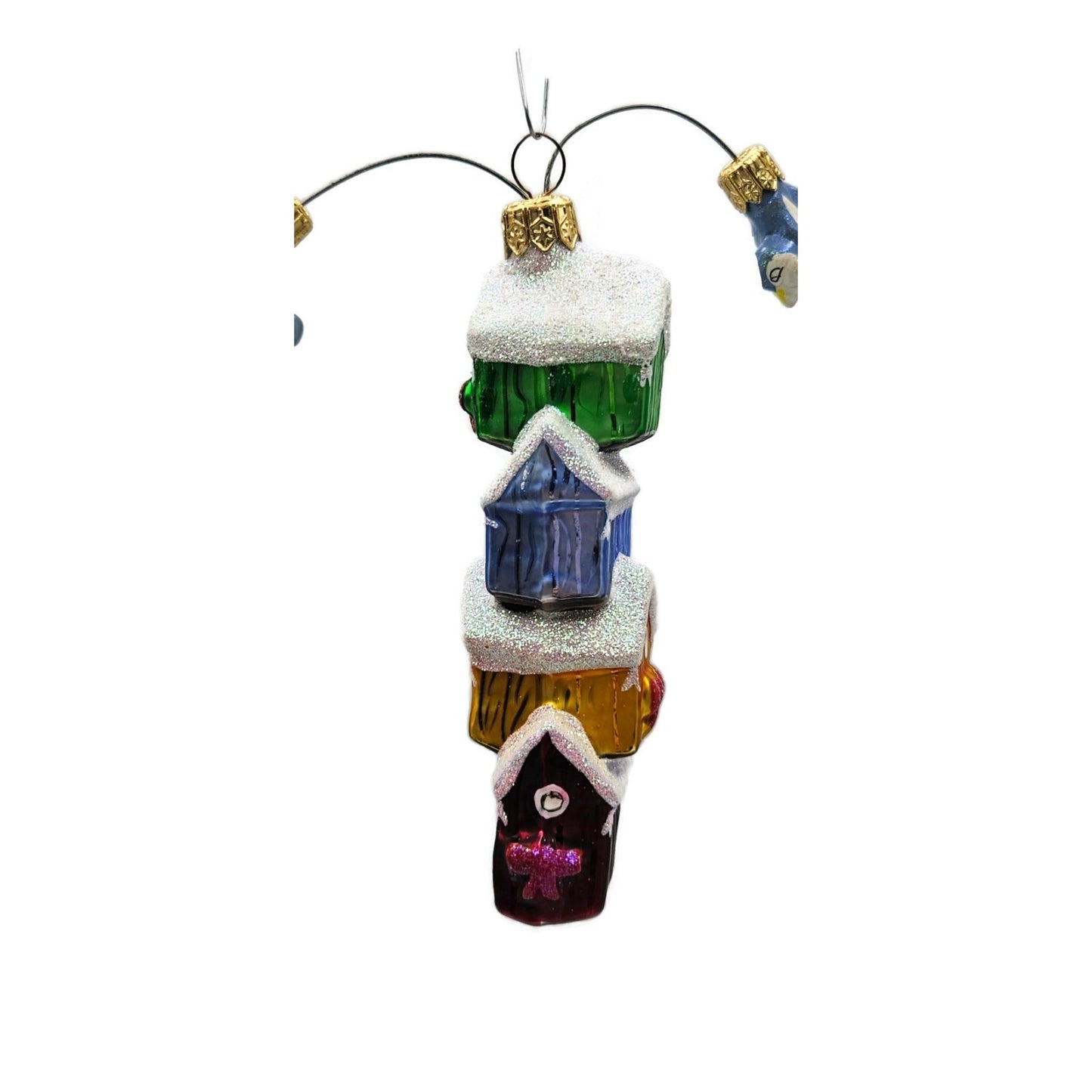 Christopher Radko Mobile Birdhouse Tweets Blue Birds Christmas Tree Ornament