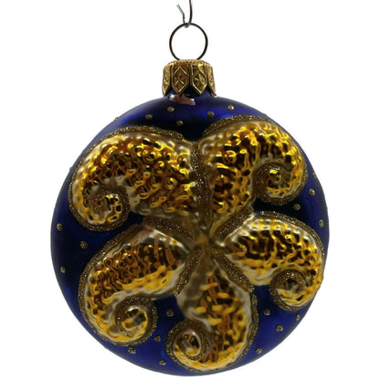 Patricia Breen Swell Starfish Gold Glittered Dots Nautical Christmas Ornament