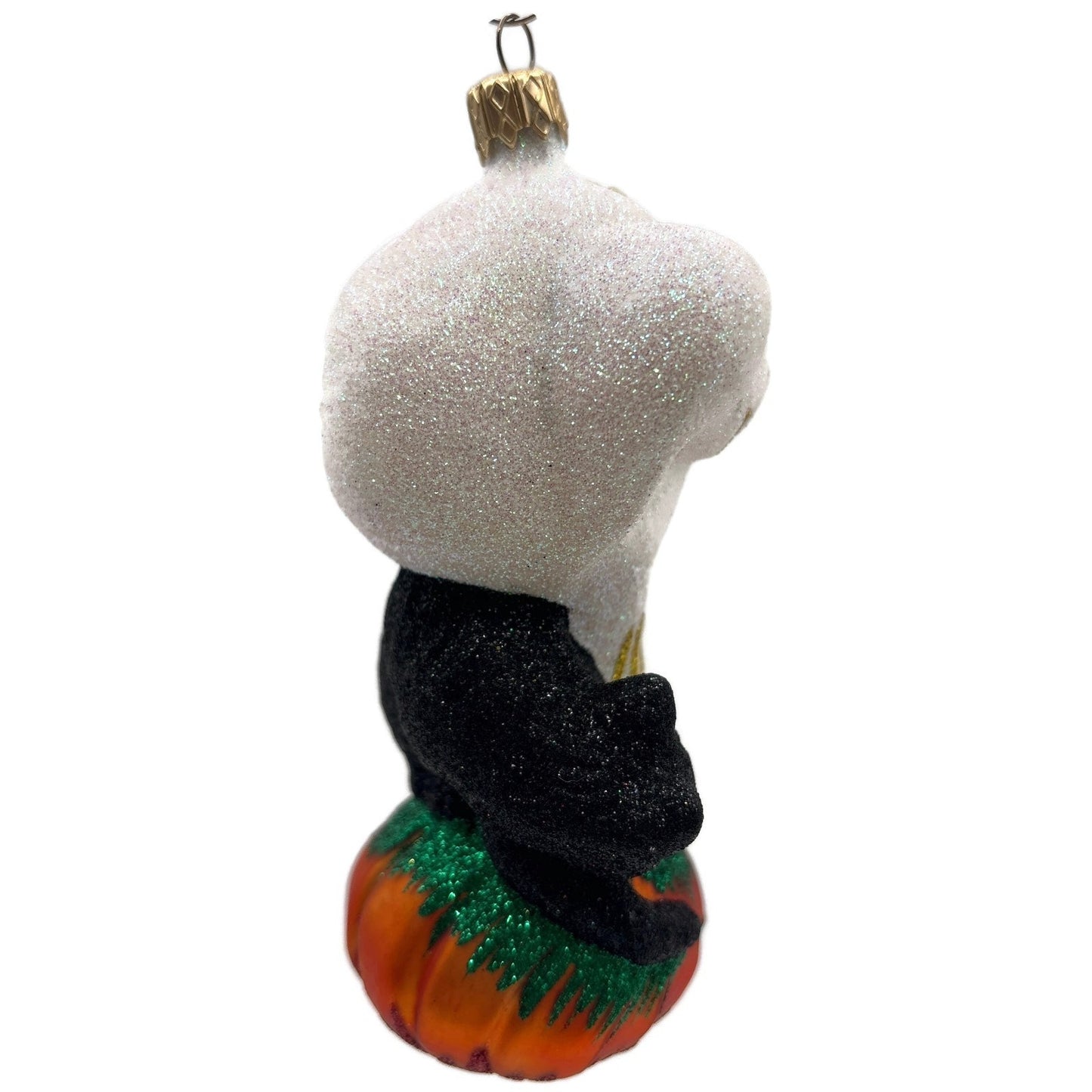 Larry Fraga Halloween You Scared Me Glitter Series Ghost Cat Christmas Ornament