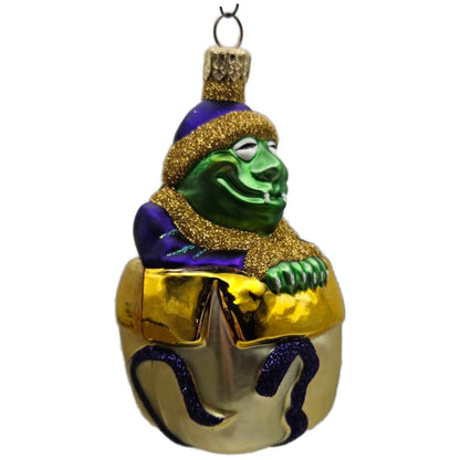 Patricia Breen Mmmonster Present Purple Gold Green Christmas Tree Ornament