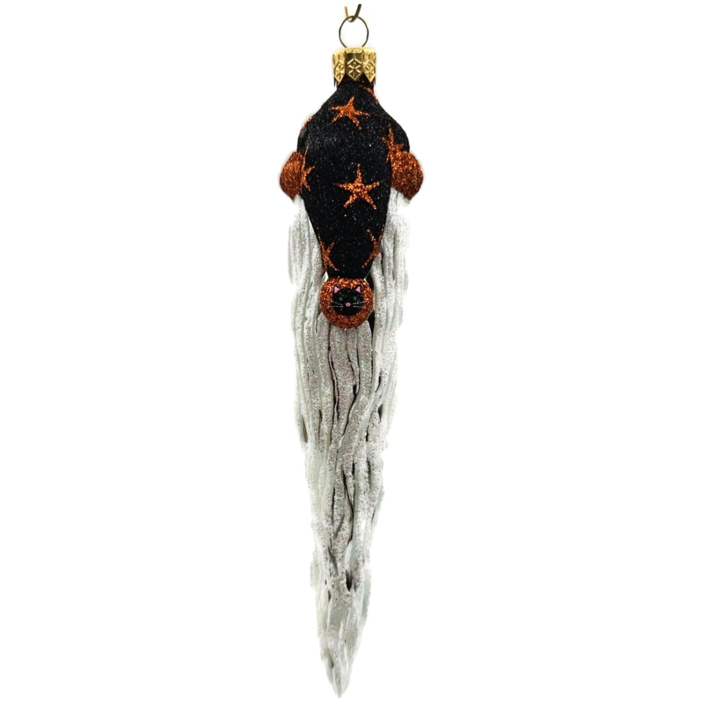 Patricia Breen Santa Icicle Halloween Black Orange Stars Christmas Tree Ornament
