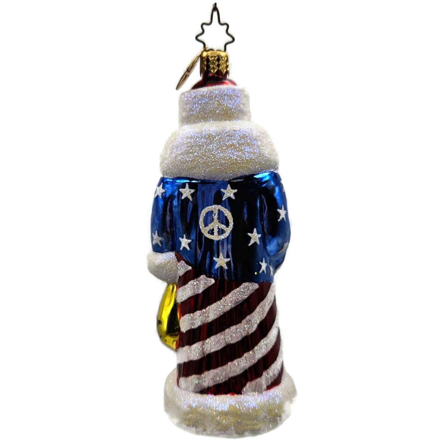 Christopher Radko Mini Patriotic Russian Santa Peace Christmas Ornament 3010749