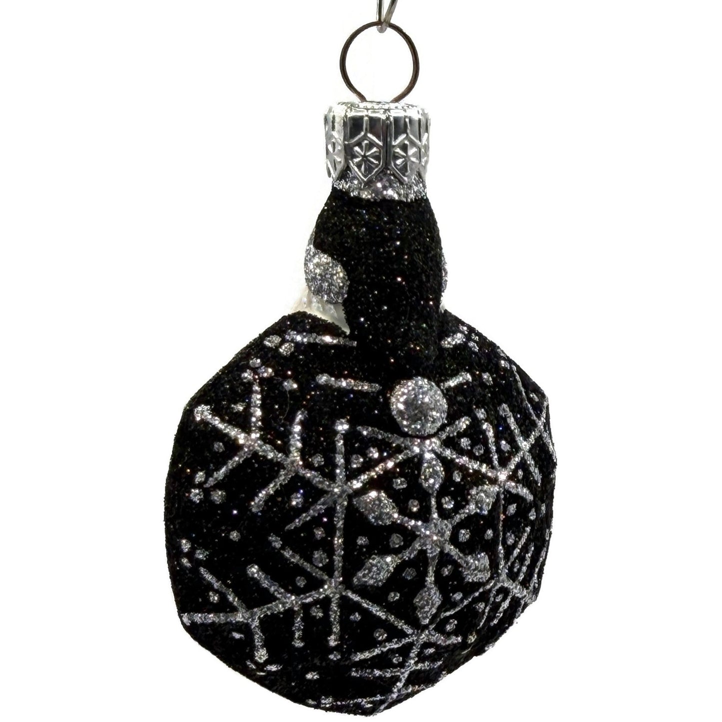 Patricia Breen Snowflake Noel Black Santa Claus Hexagon Christmas Ornament 2257